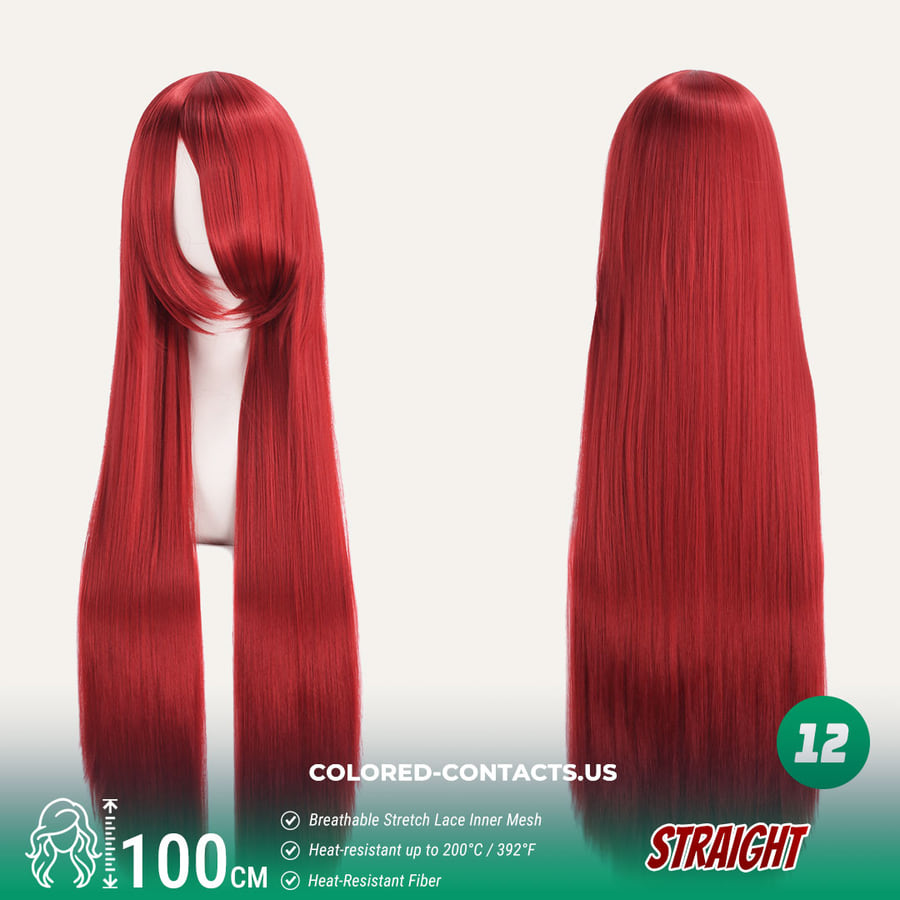 100Cm Universal Straight Cosplay Wig - 18 Colors