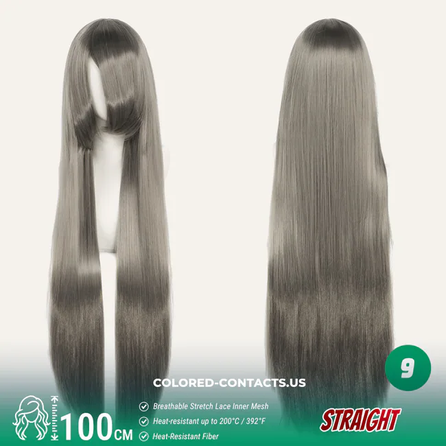 100Cm Universal Straight Cosplay Wig - 18 Colors