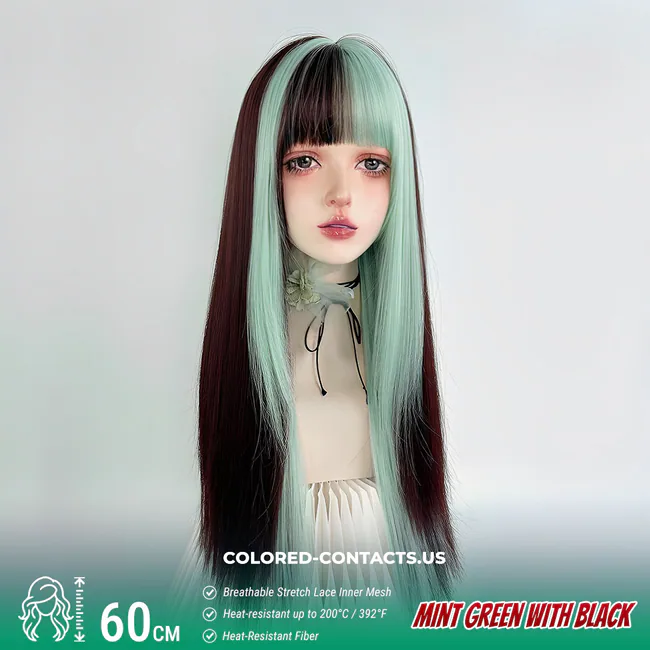 60cm Mint Green with Black Highlights