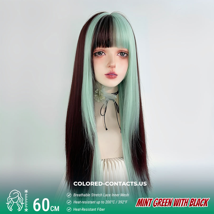 60Cm Mint Green With Black Highlights
