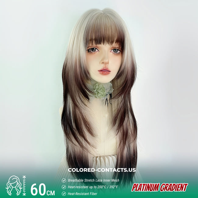 Platinum Gradient Cosplay Wig - Ethereal Fade Collection