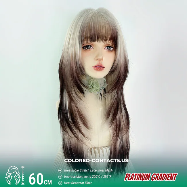 Platinum Gradient Cosplay Wig - Ethereal Fade Collection