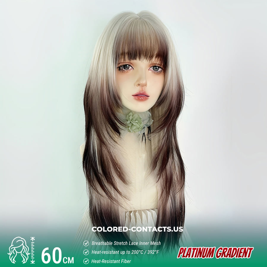 Platinum Gradient Cosplay Wig - Ethereal Fade Collection
