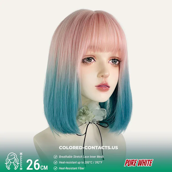 Cotton Candy Gradient Rainbow Wig