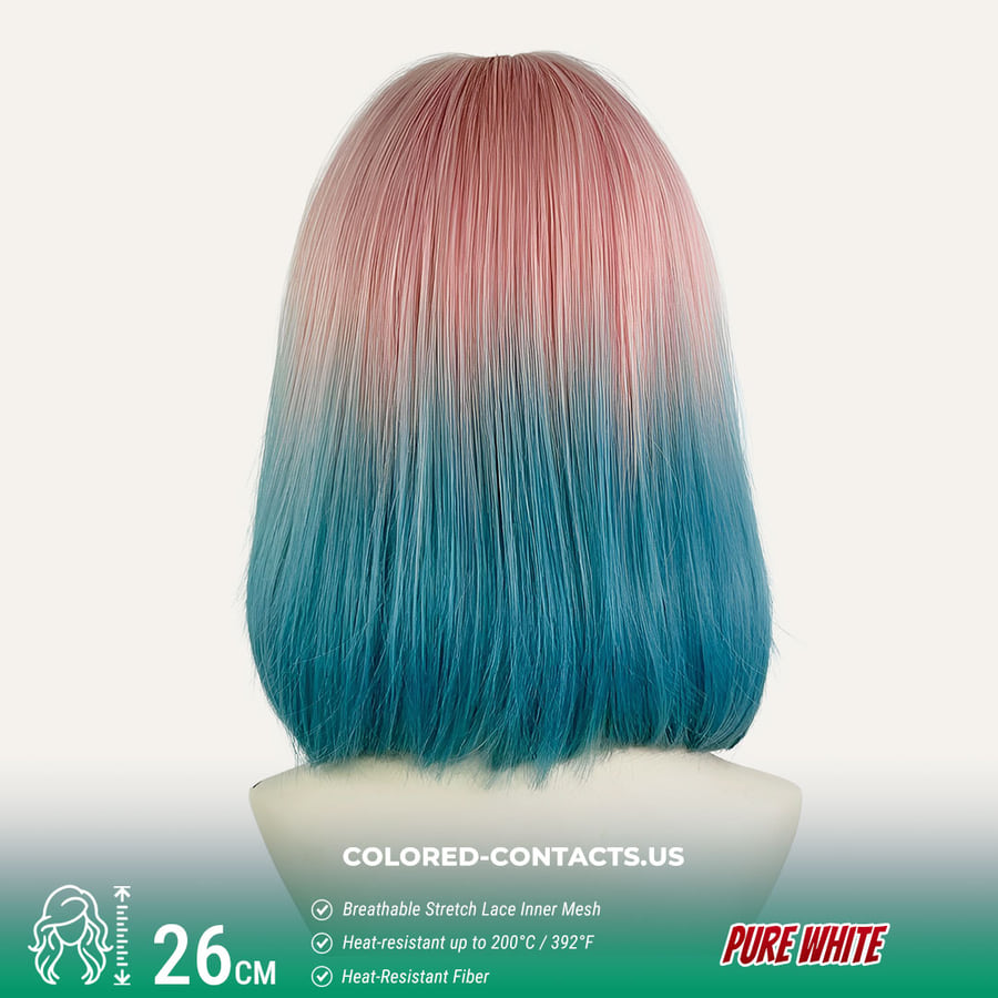 Cotton Candy Gradient Rainbow Wig