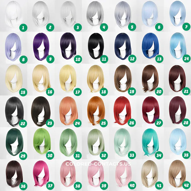 42 Colors Universal Cosplay Short Wig