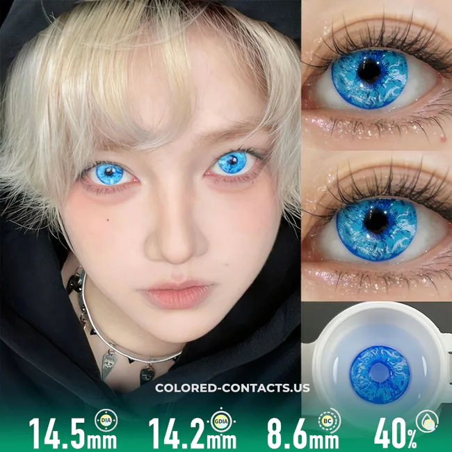 Azure Vortex Cosplay Contact Lenses