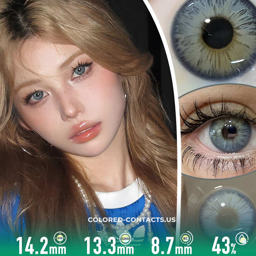 American Charming Blue Contact Lenses (10 Pcs) - Ccus Eyewear · Premium Colored Contacts American Charming Blue Contact Lenses (10 Pcs)