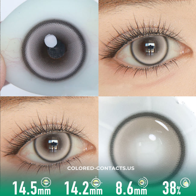 Aurora Mirror Grey Colored Contacts