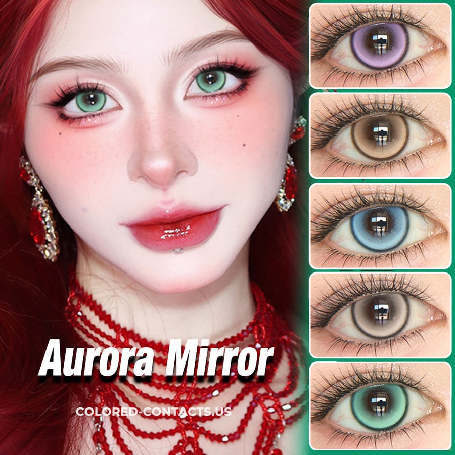 Aurora Mirror Grey Colored Contacts - Cc Aurora Mirror Series