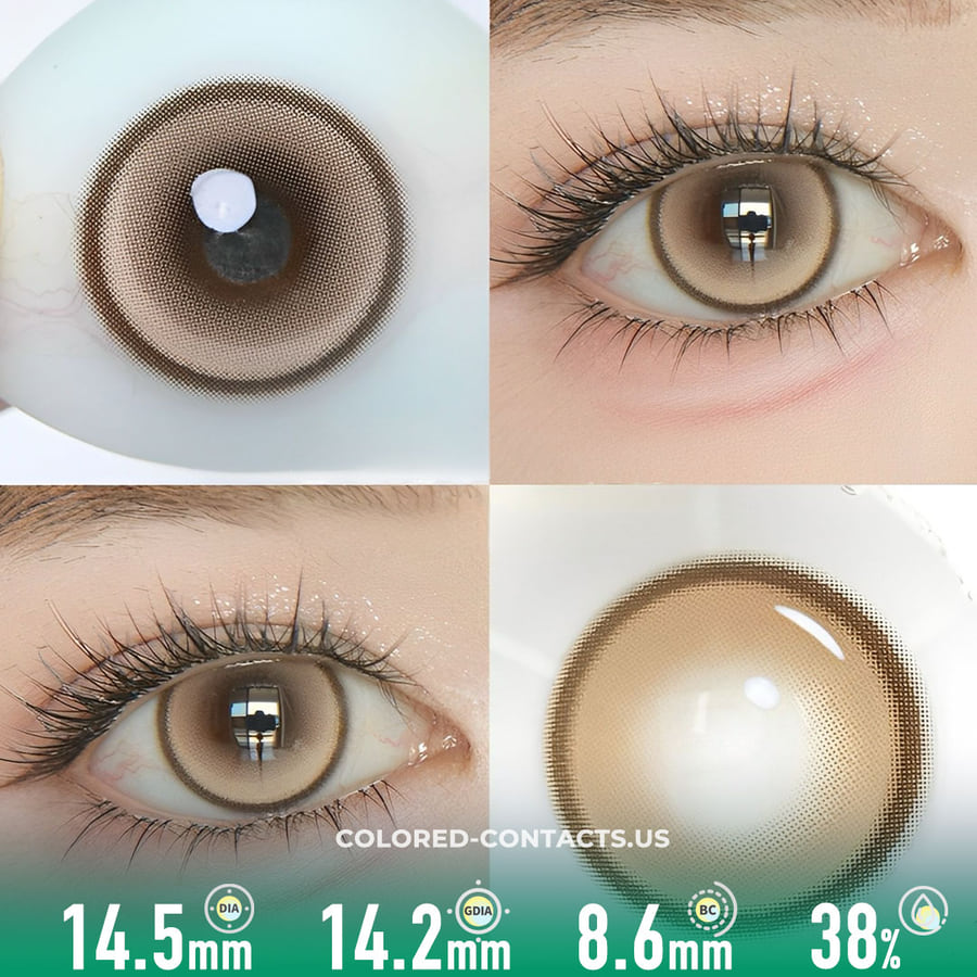 Aurora Mirror Brown Colored Contacts
