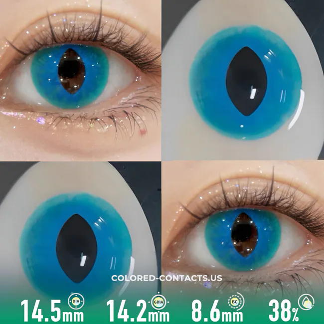 Dragon Pupil Green Colored Contacts