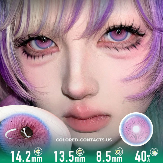 Flower Fairy Pink Colored Contact Lenses