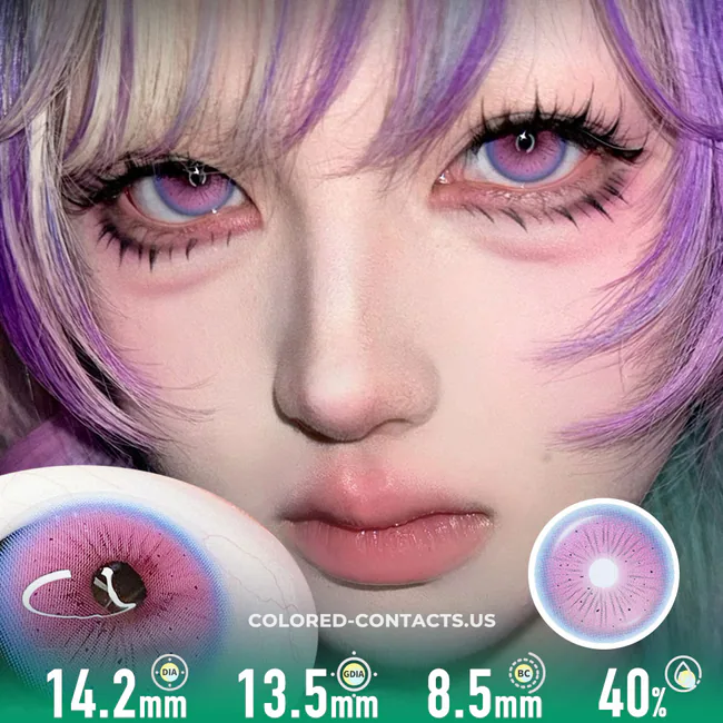 Flower Fairy Pink Colored Contact Lenses
