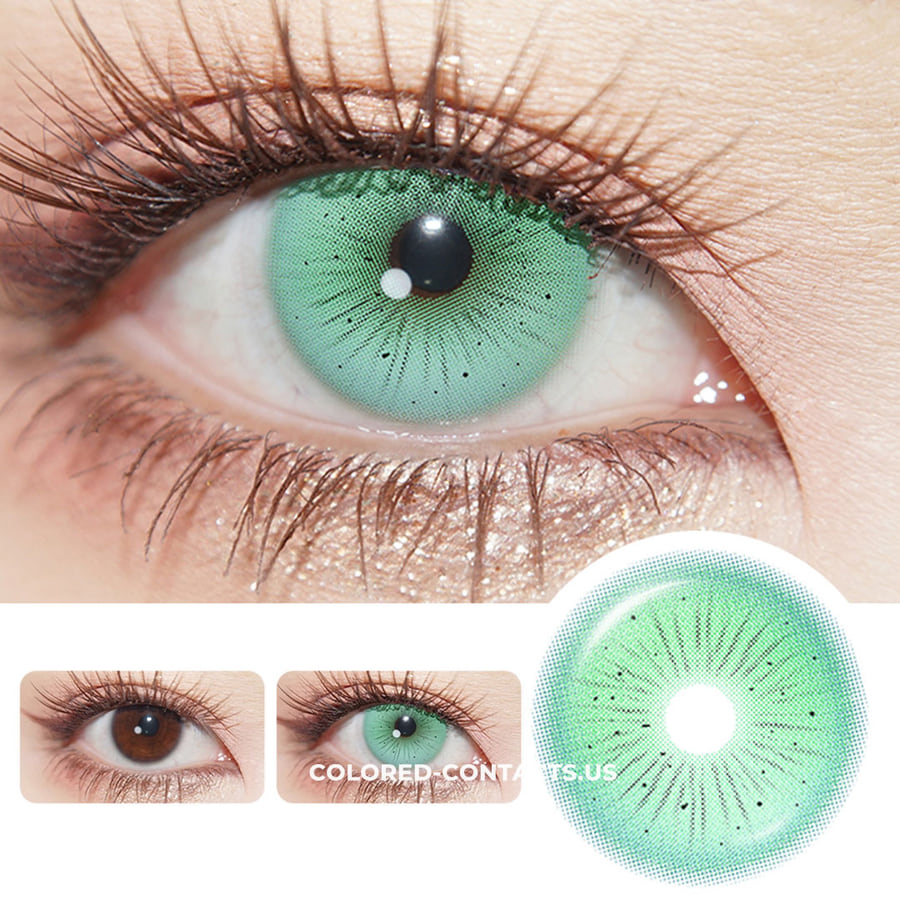 Flower Fairy Green Colored Contact Lenses - Ccus Eyewear · Premium Colored Contacts Flower Fairy Green Colored Contact Lenses