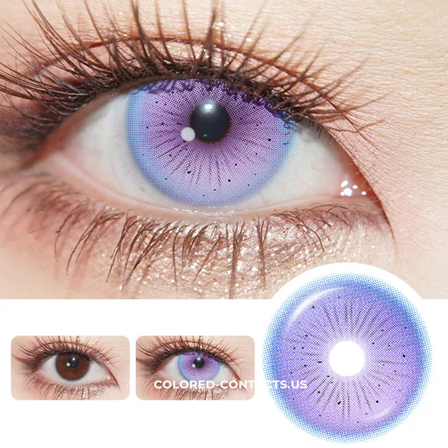 Flower Fairy Purple Colored Contact Lenses - Ccus Eyewear · Premium Colored Contacts Flower Fairy Purple Colored Contact Lenses