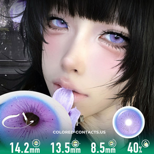 Flower Fairy Purple Colored Contact Lenses