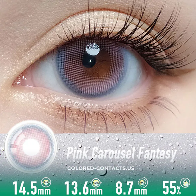 Pink Carousel Fantasy - Enchanting Pink Colored Contacts