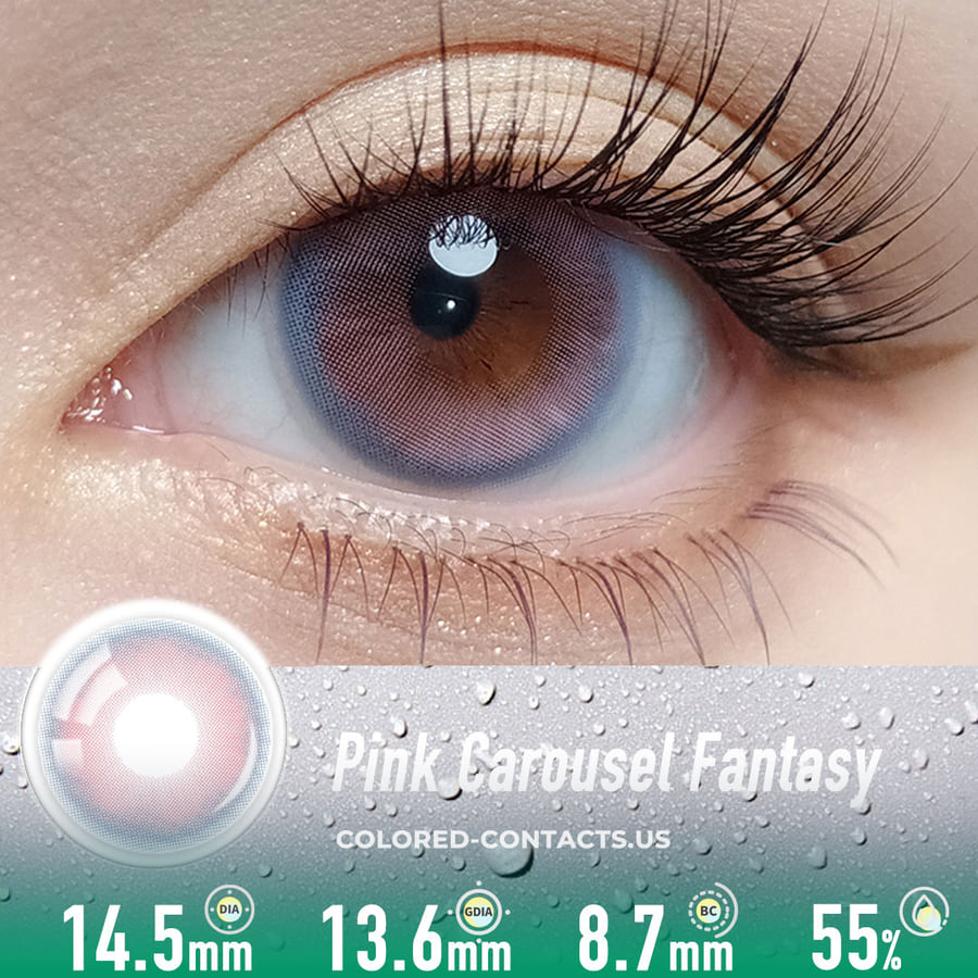 Carousel Fantasy - Enchanting Pink Colored Contacts - 5 Pairs - Ccus Eyewear · Premium Colored Contacts Pink Carousel Fantasy - Enchanting Pink Colored Contacts