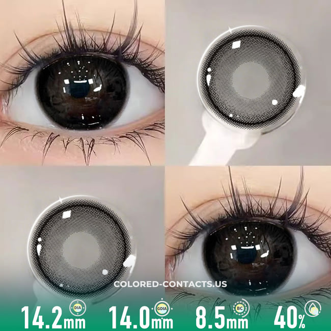 Smoky Obsidian Black Contact Lenses