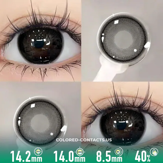 Smoky Obsidian Black Contact Lenses