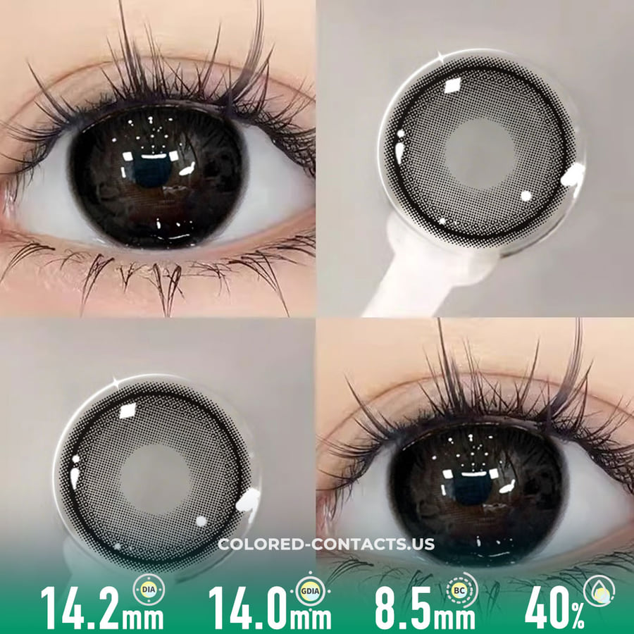 Smoky Obsidian Black Contact Lenses