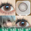 Rose Blush Black Rim Circle Contacts