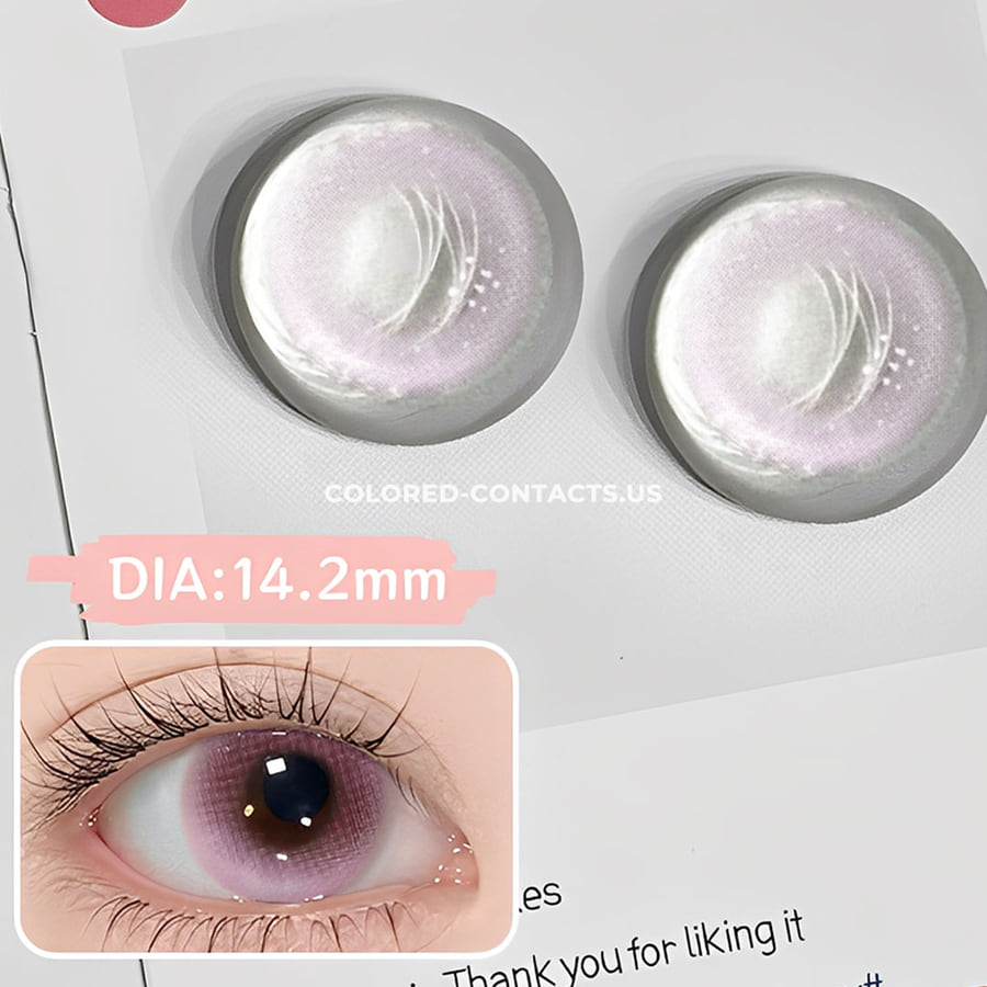 Cherry Blossom Snow Pink Colored Contacts - 10 Lenses - Ccus Eyewear · Premium Colored Contacts Cherry Blossom Snow Pink Colored Contacts - 10 Lenses