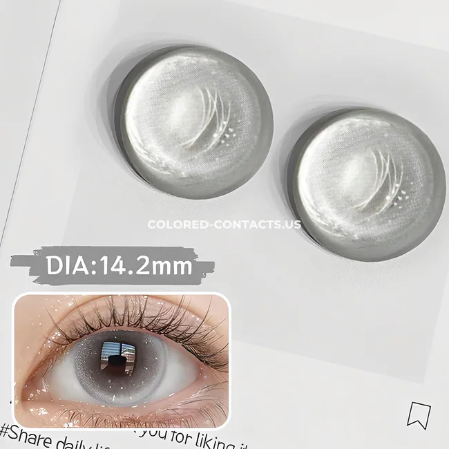 Misty Silver Gray Daily Colored Contacts - 10 Lenses