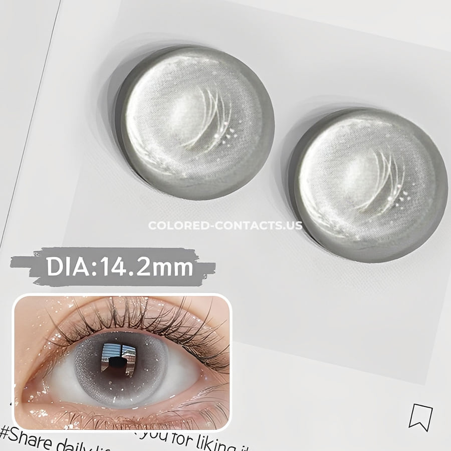 Misty Silver Gray Daily Colored Contacts - 10 Lenses