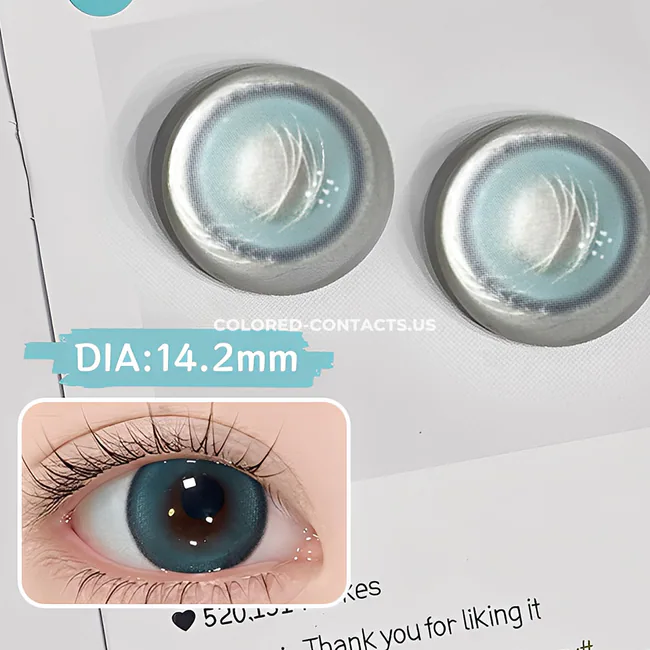 Ocean Mist Blue Daily Colored Contacts - 10 Lenses