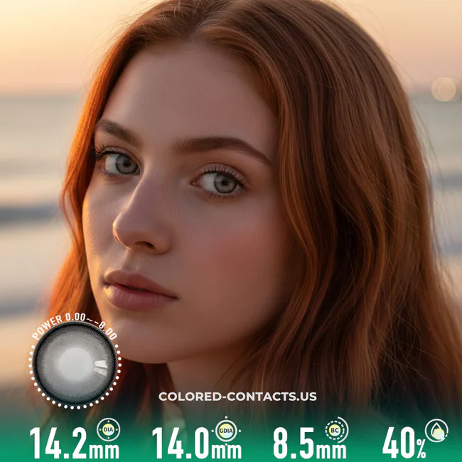 Charcoal Black "Little Black Bean" Daily Colored Contacts - 10 Lenses