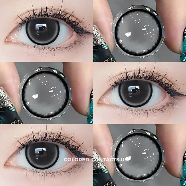 Milky Jewel Gray Contact Lens With Black Rim - Ccus Eyewear · Premium Colored Contacts Milky Jewel Gray Contact Lens With Black Rim