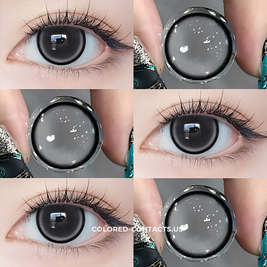 Milky Jewel Gray Contact Lens With Black Rim - Ccus Eyewear · Premium Colored Contacts Milky Jewel Gray Contact Lens With Black Rim