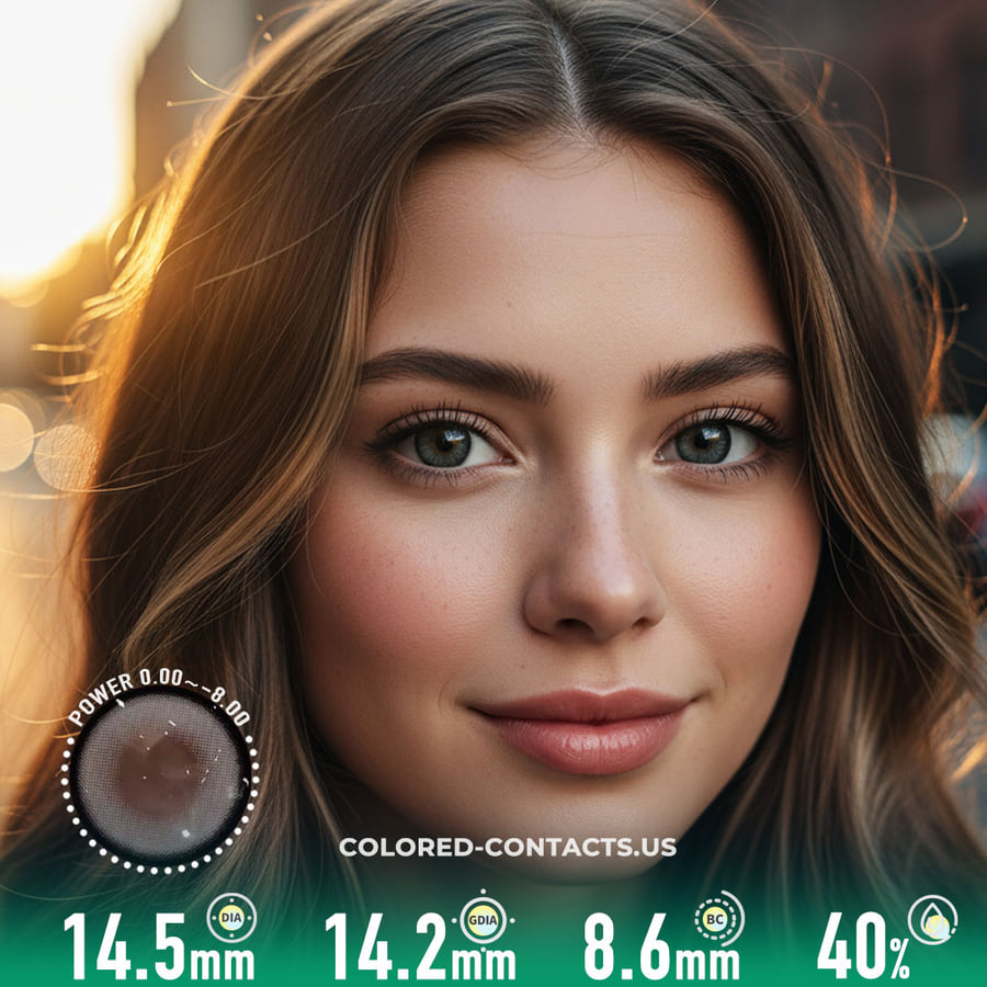 Milky Jewel Gray Contact Lens With Black Rim - Ccus Eyewear · Premium Colored Contacts Milky Jewel Gray Contact Lens With Black Rim