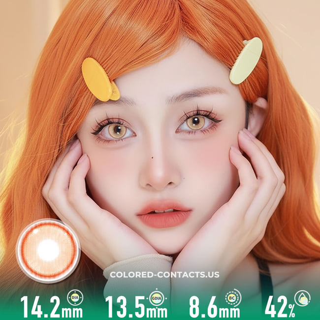 Radiant Ring Golden Brown Colored Contacts