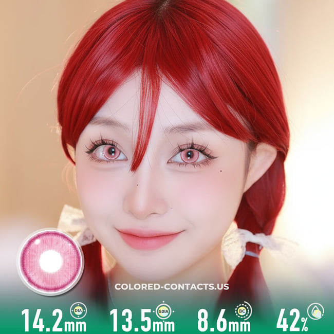 Radiant Ring Pink Colored Contacts