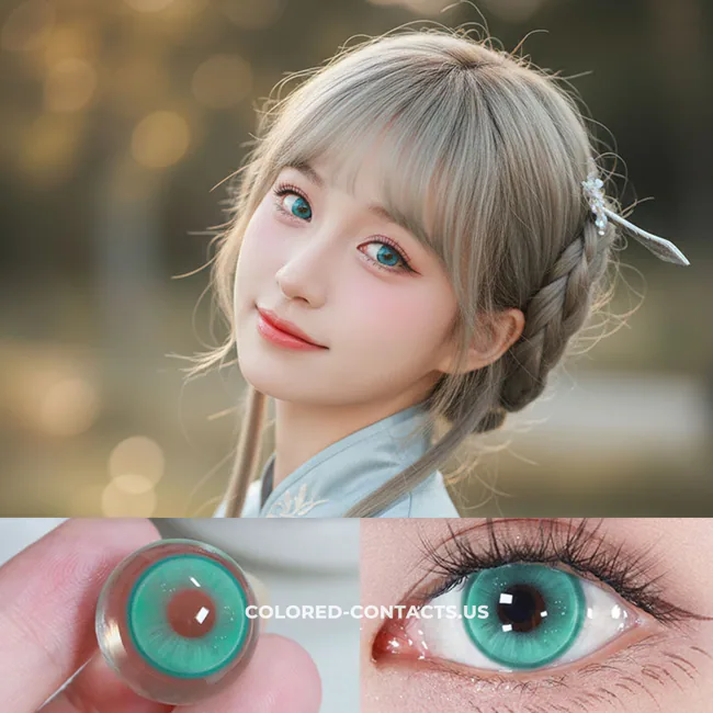 Radiant Ring Teal Colored Contacts