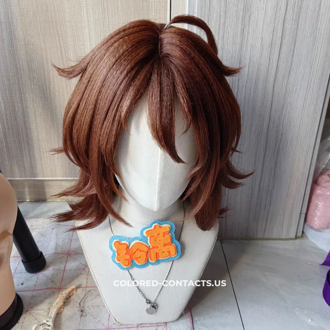 Agnes Tachyon Cosplay Wig - Premium Brown Hair With Ears - Agnes Tachyon Cosplay Wig D2