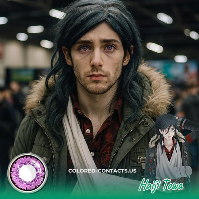 Haiji Towa Cosplay Light Purple Contact Lenses
