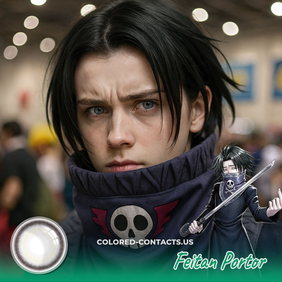 Feitan Portor Cosplay Silver Grey Contact Lenses