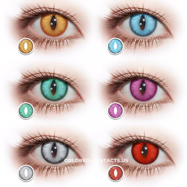 Silver Dragon Storm Contact Lenses - Dragon Eye Series