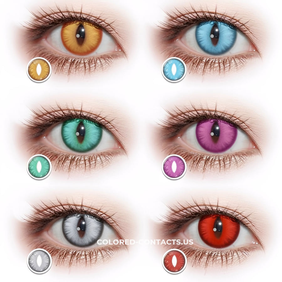 Silver Dragon Storm Contact Lenses - Dragon Eye Series