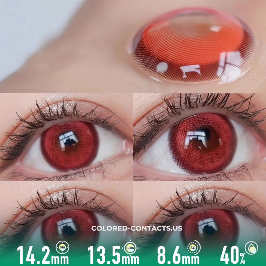 Yuri Briar Cosplay Contact Lenses - Red - Ccus Eyewear · Premium Colored Contacts Yuri Briar Cosplay Contact Lenses - Red