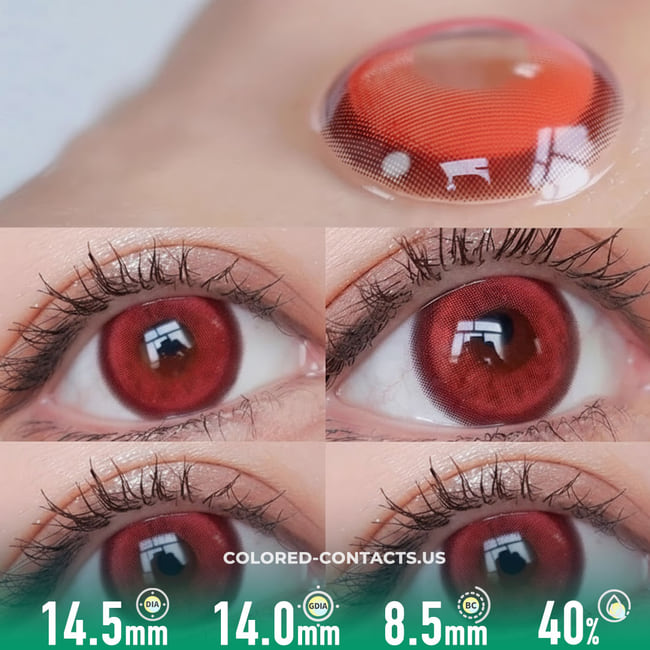 Red Halloween Contacts: Vampire &Amp; Demon Lenses - Ccus Eyewear · Premium Colored Contacts Bloody Mary Contact Lenses - Crimson Red 10-Piece Set