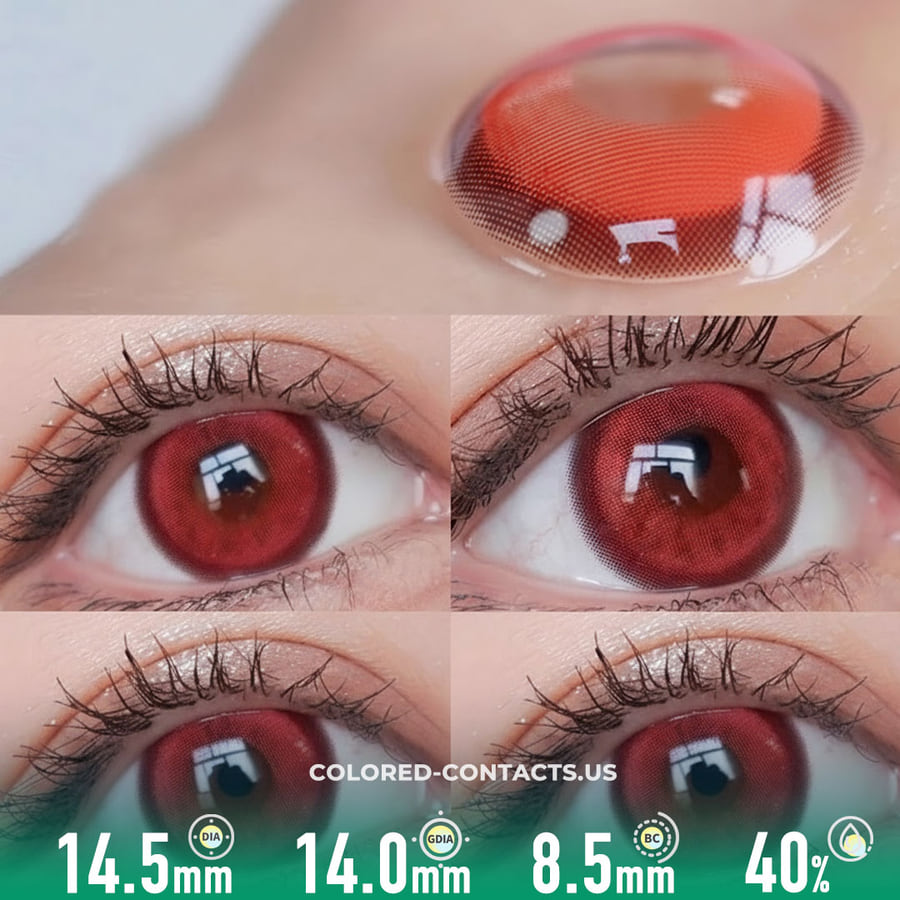 Bloody Mary Contact Lenses - Crimson Red 10-Piece Set - Ccus Eyewear · Premium Colored Contacts Bloody Mary Contact Lenses - Crimson Red 10-Piece Set