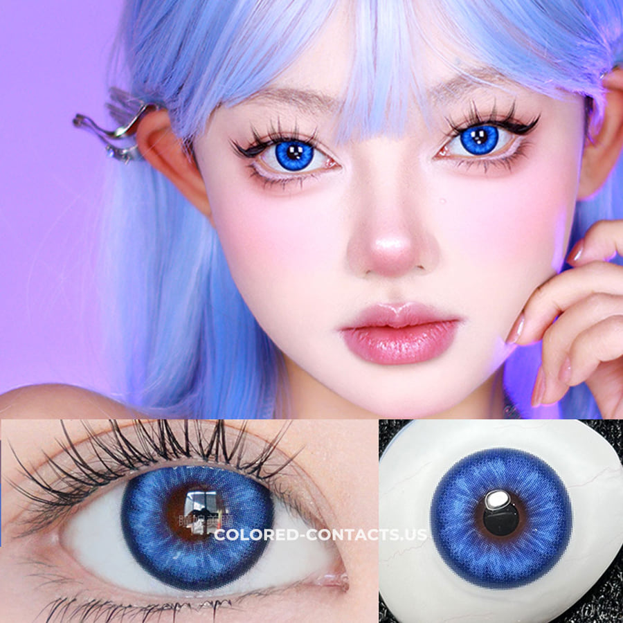 Storm Blue Contact Lenses - Ccus Eyewear · Premium Colored Contacts Storm Blue Contact Lenses - Y2K Electric Blue Colored Contacts