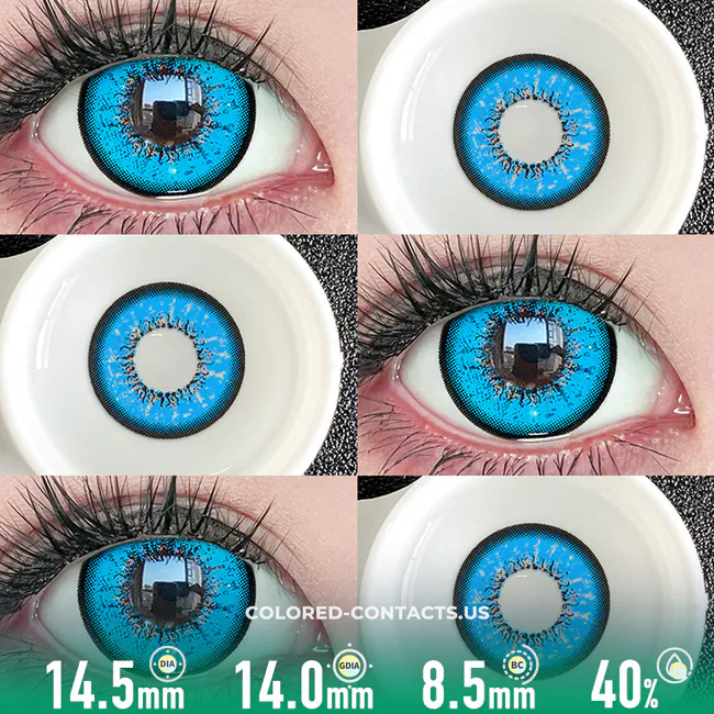 Ai Kotoba Anime Eye Blue Colored Contacts