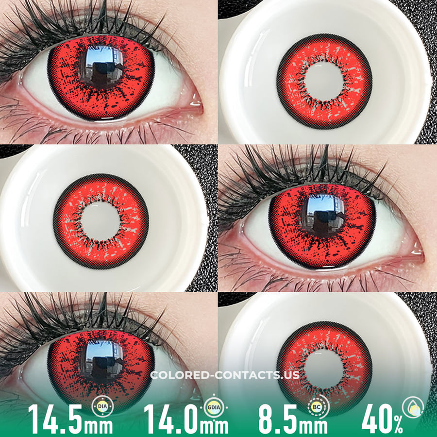 Ai Kotoba Anime Eye Red Colored Contacts