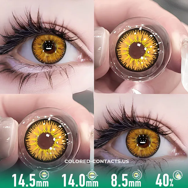Genshin Impact Zhongli Cosplay Contacts - Vega Brown Detail